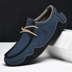 New 2025 Autumn Handmade Leather Casual Men’s Shoes – Stylish Design Fashion Sneakers